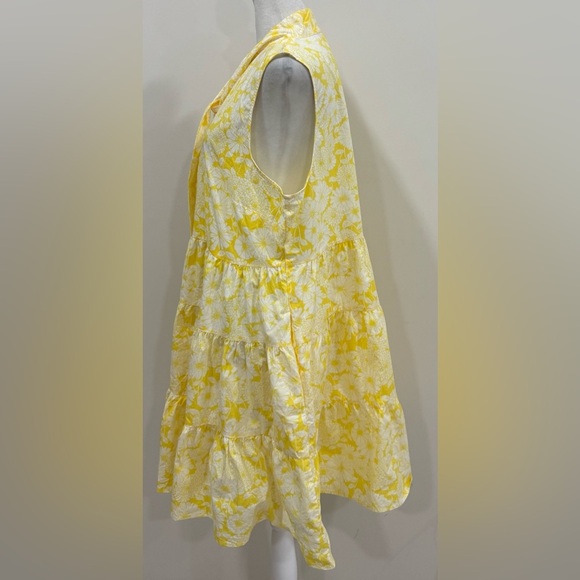 Lisa Marie Fernandez Casual Dress Size XL Women’s Yellow Floral Daisy Pockets - Picture 3 of 8
